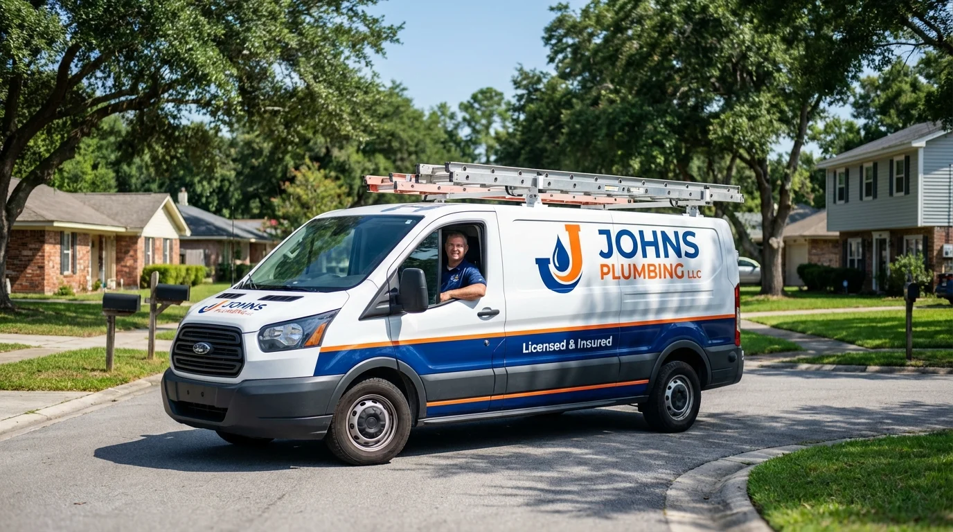 Johns Plumbing LLC service van in Lovejoy, GA